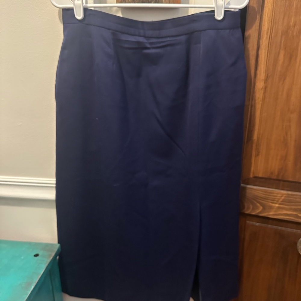 Pierre Cardin Dark Blue Pencil Skirt